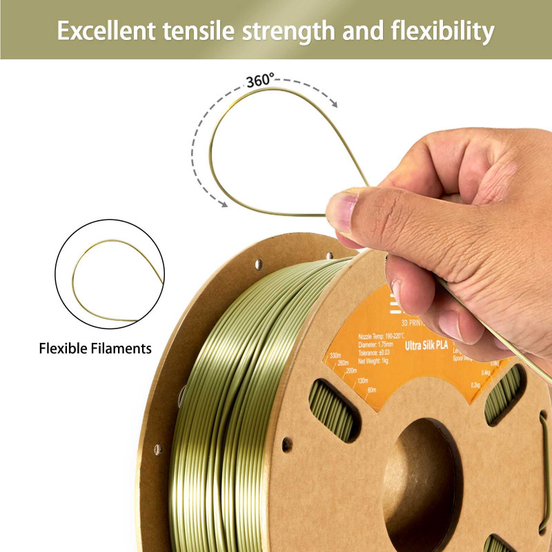Eryone Ultra Silk PLA Bronze / Brons Filament Eryone Ultra Silk PLA Bronze / Brons Filament