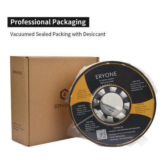 Eryone Ultra Silk PLA Gold / Goud Filament Eryone Ultra Silk PLA Gold / Goud Filament