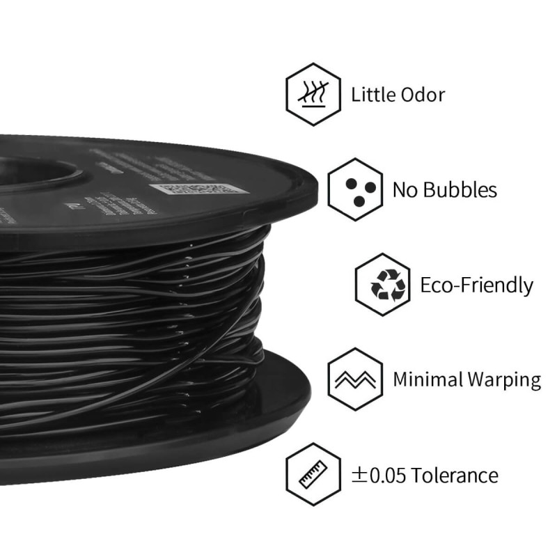 Eryone TPU Black / Zwart Filament Eryone TPU Black / Zwart Filament