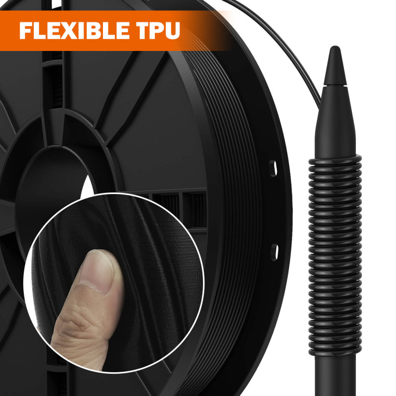 Eryone TPU Black / Zwart Filament Eryone TPU Black / Zwart Filament