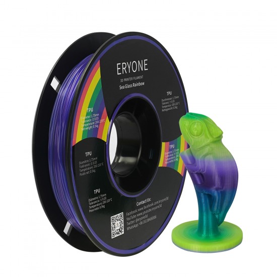 Eryone TPU Sea Glass Rainbow / Zeekleurig Regenboog Filament