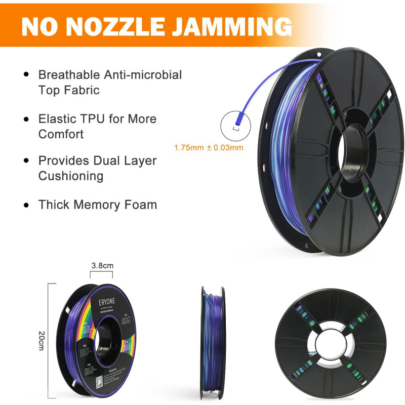 Eryone TPU Sea Glass Rainbow / Zeekleurig Regenboog Filament