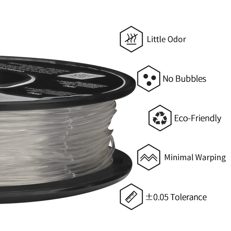 Eryone TPU Transparent / Transparant Filament Eryone TPU Transparent / Transparant Filament