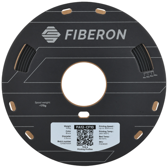 Polymaker Fiberon™ PA12-CF10 Black Polymaker Fiberon™ PA12-CF10 Black