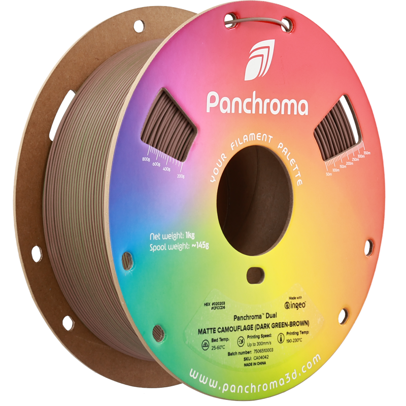Polymaker Panchroma™ PLA Dual Matte Camouflage (Dark Green-Brown) Polymaker Panchroma™ PLA Dual Matte Camouflage (Dark Green-Brown)