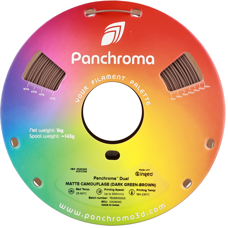 Polymaker Panchroma™ PLA Dual Matte Camouflage (Dark Green-Brown) Polymaker Panchroma™ PLA Dual Matte Camouflage (Dark Green-Brown)