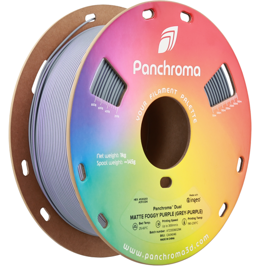 Polymaker Panchroma™ PLA Dual Matte Foggy Purple (Grey-Purple) Polymaker Panchroma™ PLA Dual Matte Foggy Purple (Grey-Purple)