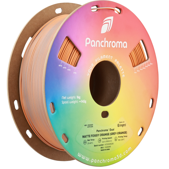 Polymaker Panchroma™ PLA Dual Matte Foggy Orange (Grey-Orange)