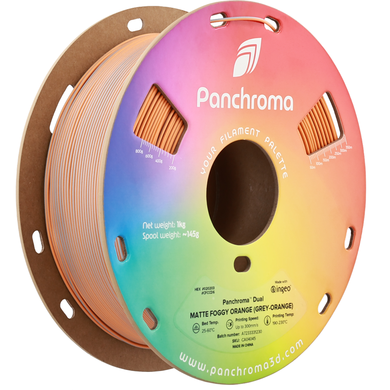 Polymaker Panchroma™ PLA Dual Matte Foggy Orange (Grey-Orange) Polymaker Panchroma™ PLA Dual Matte Foggy Orange (Grey-Orange)