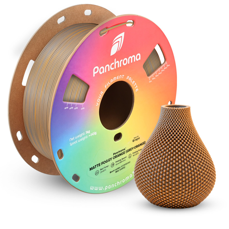 Polymaker Panchroma™ PLA Dual Matte Foggy Orange (Grey-Orange)