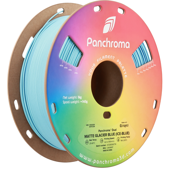Polymaker Panchroma™ PLA Dual Matte Glacier Blue (Ice-Blue) Filament