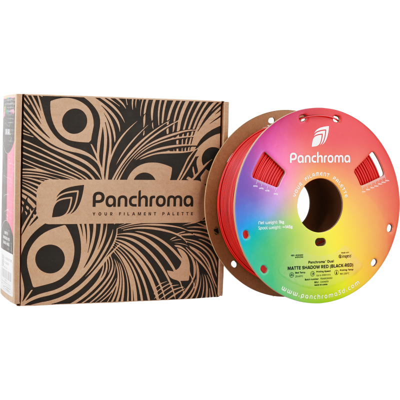 Polymaker Panchroma™ PLA Dual Matte Shadow Red (Black-Red) Filament Polymaker Panchroma™ PLA Dual Matte Shadow Red (Black-Red) Filament