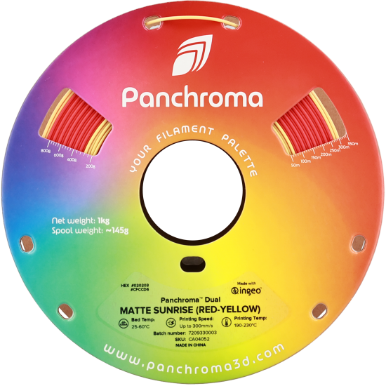 Polymaker Panchroma™ PLA Dual Matte Sunrise (Red-Yellow) Filament