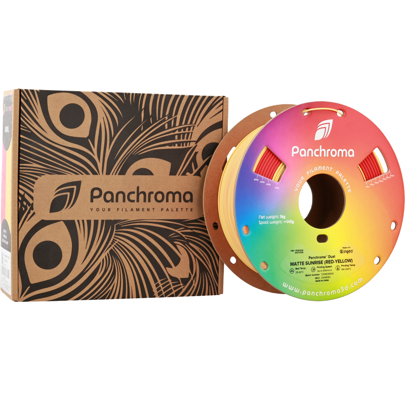 Polymaker Panchroma™ PLA Dual Matte Sunrise (Red-Yellow) Filament Polymaker Panchroma™ PLA Dual Matte Sunrise (Red-Yellow) Filament