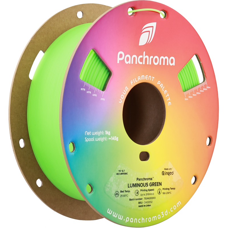 Polymaker Panchroma™ PLA Luminous Green Filament Polymaker Panchroma™ PLA Luminous Green Filament