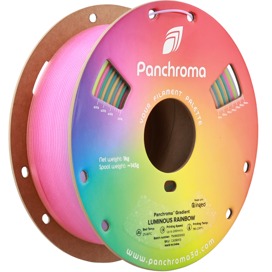 Polymaker Panchroma™ PLA Gradient Luminous Rainbow Filament Polymaker Panchroma™ PLA Gradient Luminous Rainbow Filament