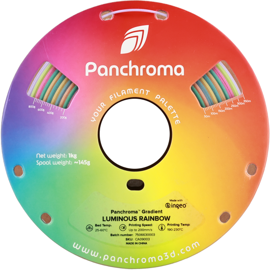 Polymaker Panchroma™ PLA Gradient Luminous Rainbow Filament Polymaker Panchroma™ PLA Gradient Luminous Rainbow Filament