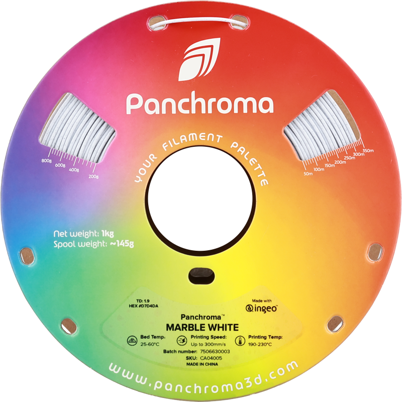 Polymaker Panchroma™ PLA Marble White Filament Polymaker Panchroma™ PLA Marble White Filament