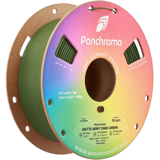 Polymaker Panchroma™ PLA Matte Army Dark Green Filament Polymaker Panchroma™ PLA Matte Army Dark Green Filament