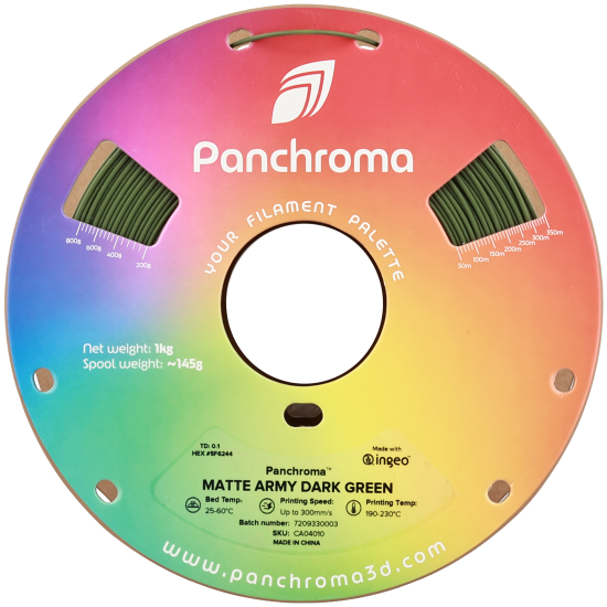 Polymaker Panchroma™ PLA Matte Army Dark Green Filament Polymaker Panchroma™ PLA Matte Army Dark Green Filament