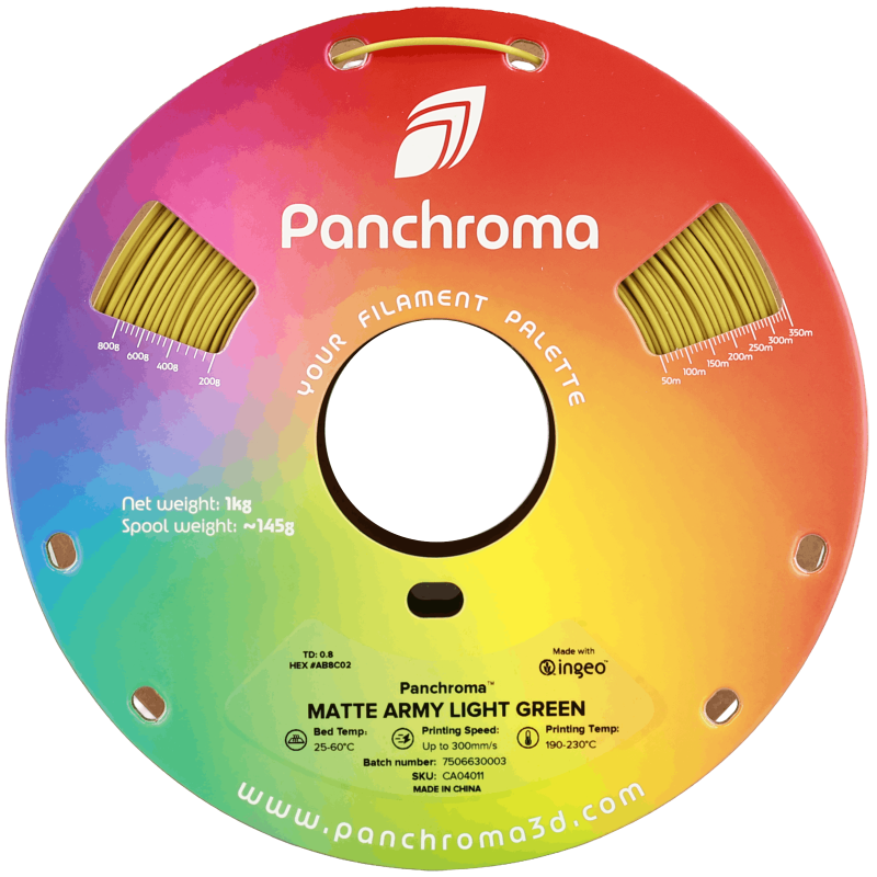 Polymaker Panchroma™ PLA Matte Army Light Green Filament