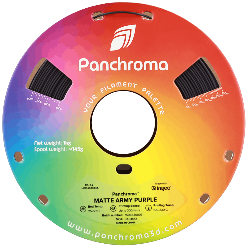 Polymaker Panchroma™ PLA Matte Army Purple Filament Polymaker Panchroma™ PLA Matte Army Purple Filament