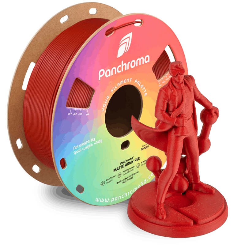 Polymaker Panchroma™ PLA Matte Army Red Filament Polymaker Panchroma™ PLA Matte Army Red Filament