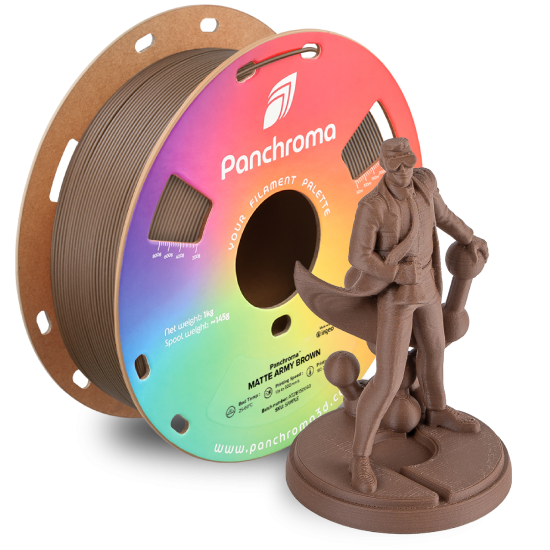 Polymaker Panchroma™ PLA Matte Army Brown Filament Polymaker Panchroma™ PLA Matte Army Brown Filament