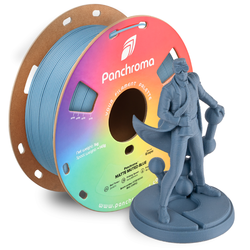 Polymaker Panchroma™ PLA Matte Muted Blue Filament Polymaker Panchroma™ PLA Matte Muted Blue Filament