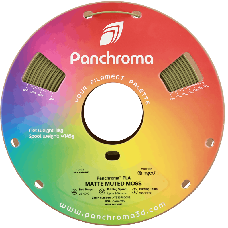 Polymaker Panchroma™ PLA Matte Muted Moss Filament Polymaker Panchroma™ PLA Matte Muted Moss Filament