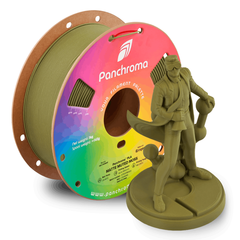 Polymaker Panchroma™ PLA Matte Muted Moss Filament Polymaker Panchroma™ PLA Matte Muted Moss Filament