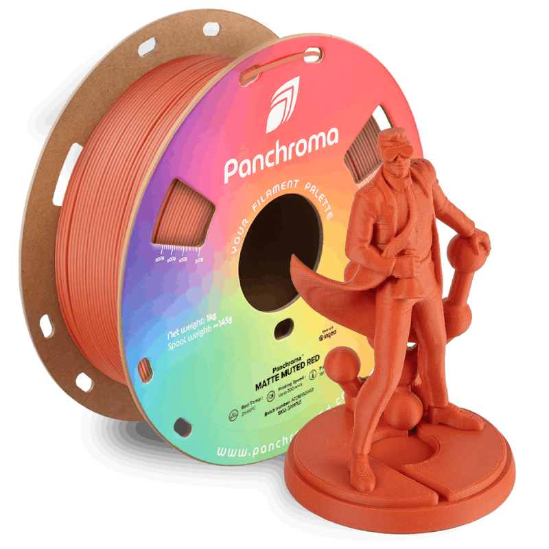 Polymaker Panchroma™ PLA Matte Muted Red Filament Polymaker Panchroma™ PLA Matte Muted Red Filament