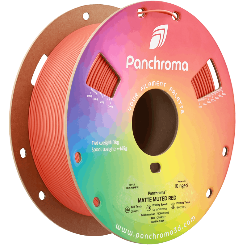 Polymaker Panchroma™ PLA Matte Muted Red Filament Polymaker Panchroma™ PLA Matte Muted Red Filament