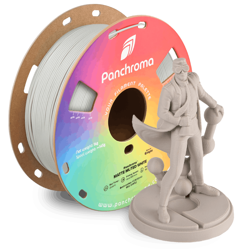 Polymaker Panchroma™ PLA Matte Muted White Filament Polymaker Panchroma™ PLA Matte Muted White Filament