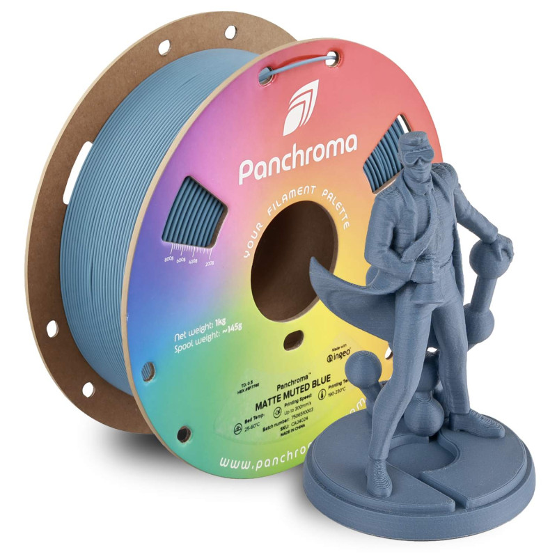 Polymaker Panchroma™ PLA Matte Muted Blue Filament Polymaker Panchroma™ PLA Matte Muted Blue Filament