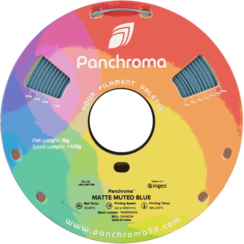 Polymaker Panchroma™ PLA Matte Muted Blue Filament Polymaker Panchroma™ PLA Matte Muted Blue Filament