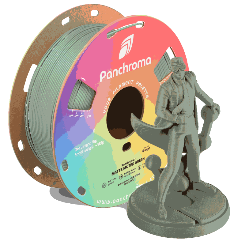 Polymaker Panchroma™ PLA Matte Muted Green Filament Polymaker Panchroma™ PLA Matte Muted Green Filament