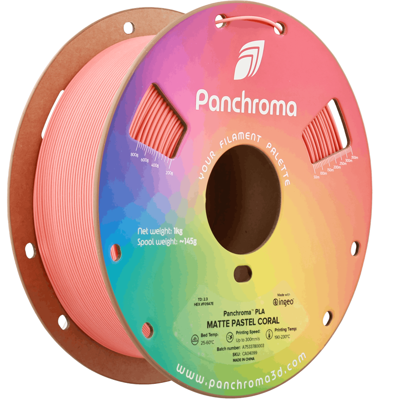 Polymaker Panchroma™ PLA Matte Pastel Coral Filament Polymaker Panchroma™ PLA Matte Pastel Coral Filament