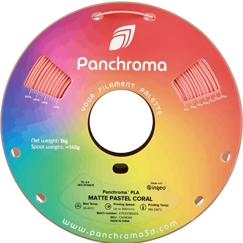 Polymaker Panchroma™ PLA Matte Pastel Coral Filament Polymaker Panchroma™ PLA Matte Pastel Coral Filament