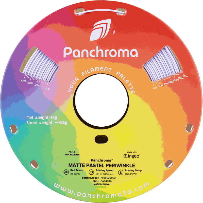 Polymaker Panchroma™ PLA Matte Pastel Periwinkle Filament Polymaker Panchroma™ PLA Matte Pastel Periwinkle Filament
