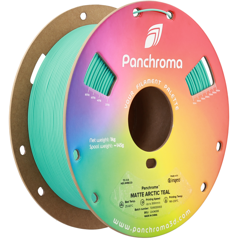 Polymaker Panchroma™ PLA Matte Arctic Teal Filament Polymaker Panchroma™ PLA Matte Arctic Teal Filament