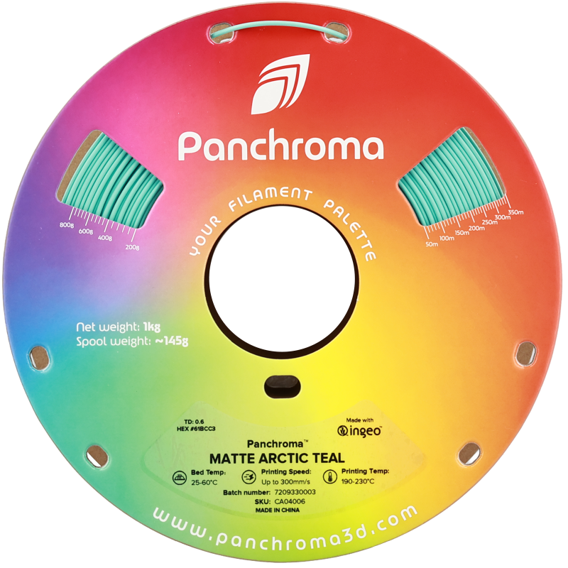 Polymaker Panchroma™ PLA Matte Arctic Teal Filament Polymaker Panchroma™ PLA Matte Arctic Teal Filament