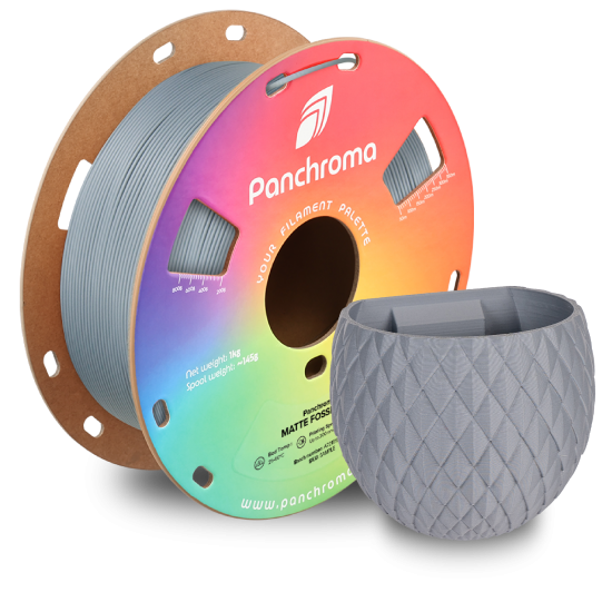 Polymaker Panchroma™ PLA Matte Fossil Grey Filament Polymaker Panchroma™ PLA Matte Fossil Grey Filament