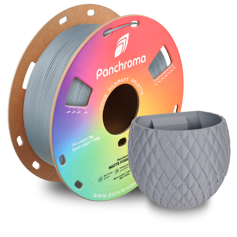 Polymaker Panchroma™ PLA Matte Fossil Grey Filament Polymaker Panchroma™ PLA Matte Fossil Grey Filament