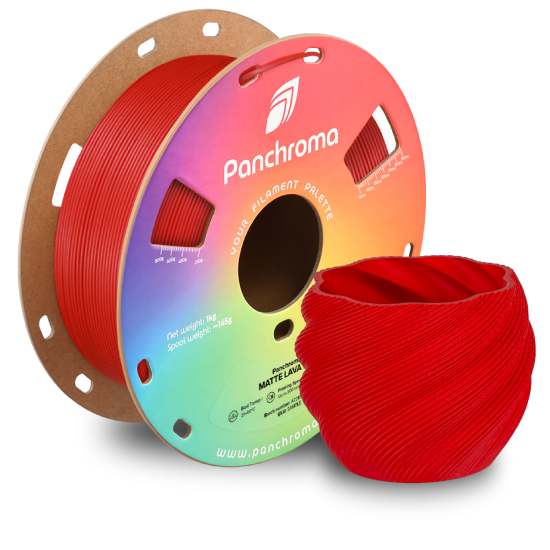 Polymaker Panchroma™ PLA Matte Lava Red Filament Polymaker Panchroma™ PLA Matte Lava Red Filament