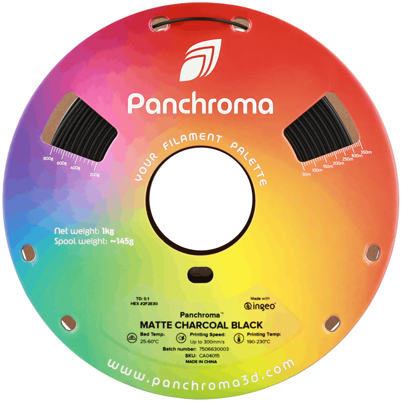 Polymaker Panchroma™ PLA Matte Charcoal Black Filament Polymaker Panchroma™ PLA Matte Charcoal Black Filament