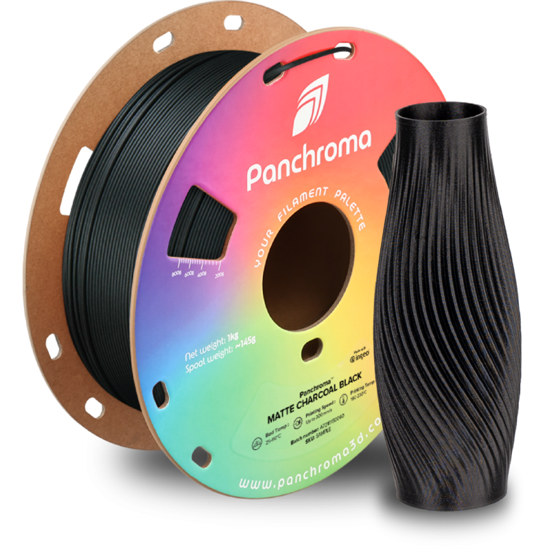 Polymaker Panchroma™ PLA Matte Charcoal Black Filament Polymaker Panchroma™ PLA Matte Charcoal Black Filament