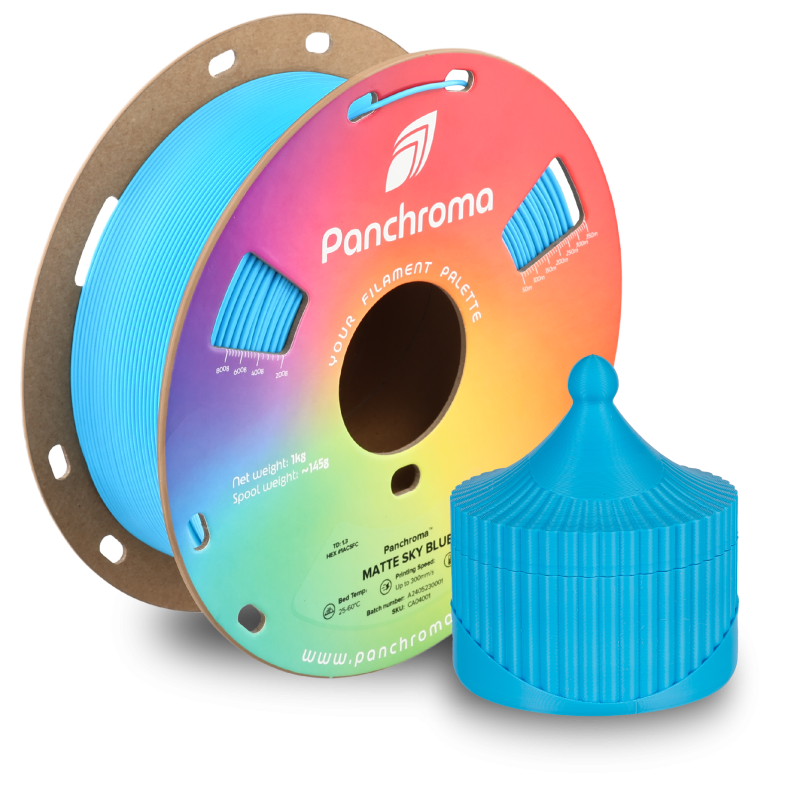 Polymaker Panchroma™ PLA Matte Sky Blue Filament Polymaker Panchroma™ PLA Matte Sky Blue Filament