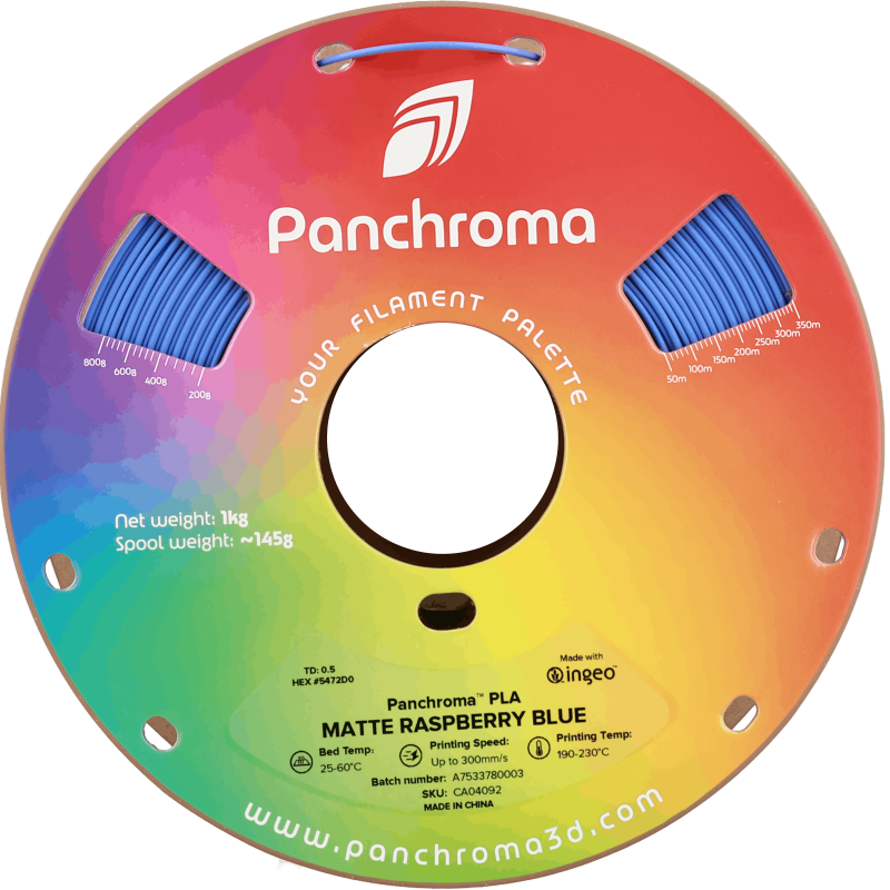 Polymaker Panchroma™ PLA Matte Raspberry Blue Filament Polymaker Panchroma™ PLA Matte Raspberry Blue Filament