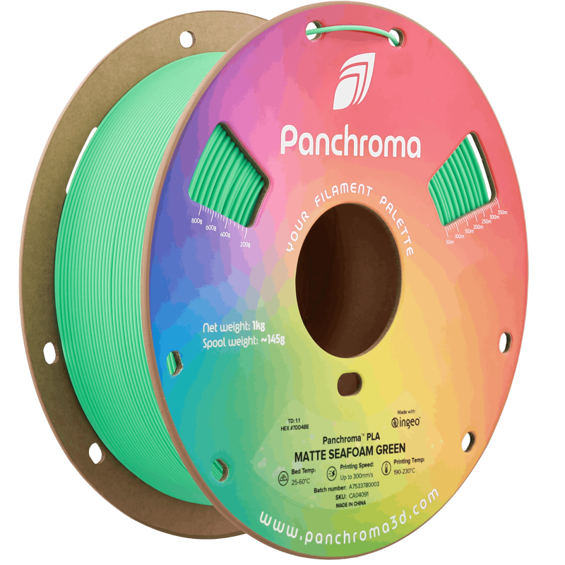 Polymaker Panchroma™ PLA Matte Seafoam Green / Zeeschuim Groen Polymaker Panchroma™ PLA Matte Seafoam Green / Zeeschuim Groen
